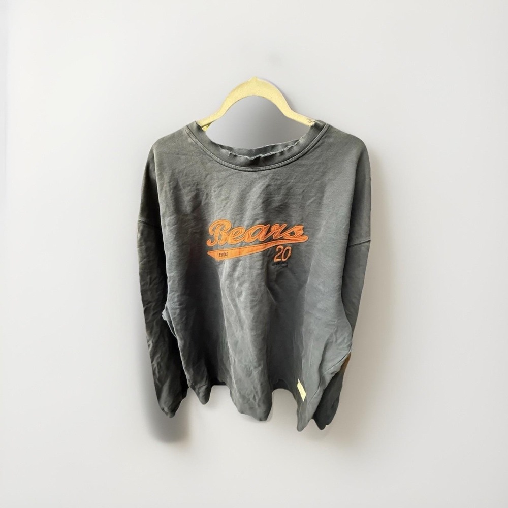 NFL Vintage Gridiron Classic Bears Reebok Distressed Sweatshirt Navy Men's 2XL